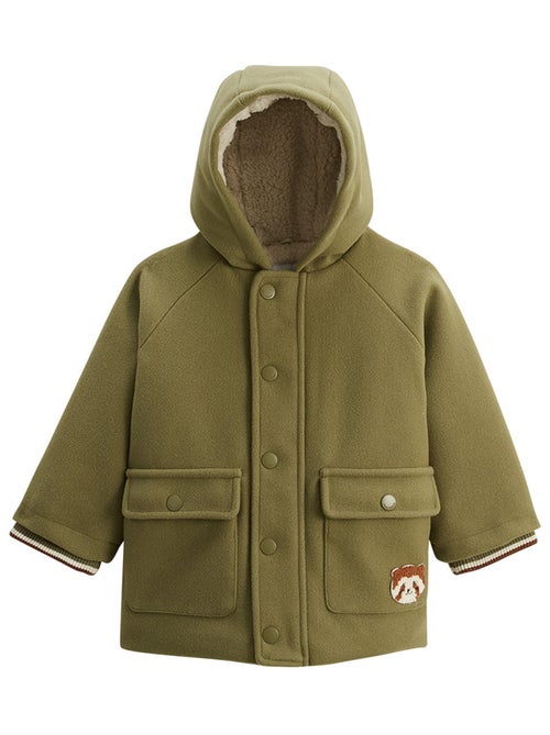 Manteau enfant doublé sherpa avec capuche Gustin - Kiabi