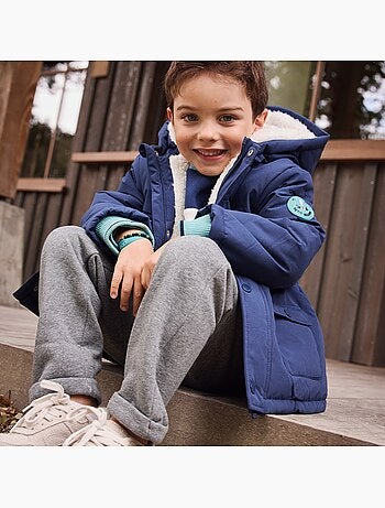 Manteau enfant imperm?able doubl? sherpa avec capuche Oscar