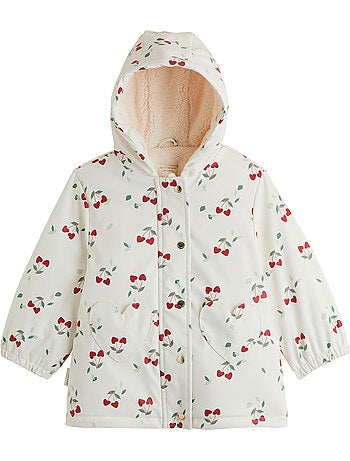Manteau enfant imperméable doublé sherpa avec capuche louise