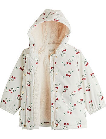 Manteau enfant imperméable doublé sherpa avec capuche louise