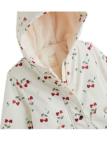 Manteau enfant imperméable doublé sherpa avec capuche louise