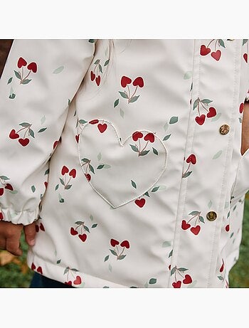 Manteau enfant imperméable doublé sherpa avec capuche louise