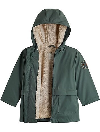 Manteau enfant imperméable doublé sherpa avec capuche malo