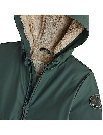 Manteau enfant imperméable doublé sherpa avec capuche malo