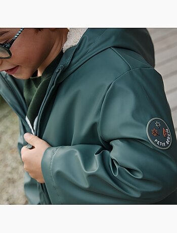 Manteau enfant imperméable doublé sherpa avec capuche malo
