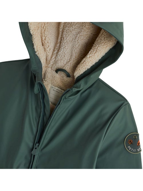 Manteau enfant imperméable doublé sherpa avec capuche malo - Kiabi Manteau enfant imperméable doublé sherpa avec capuche malo - Kiabi
