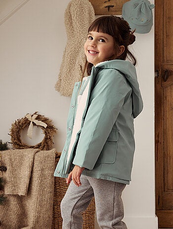 Manteau enfant imperméable doublé sherpa Holamuchacha