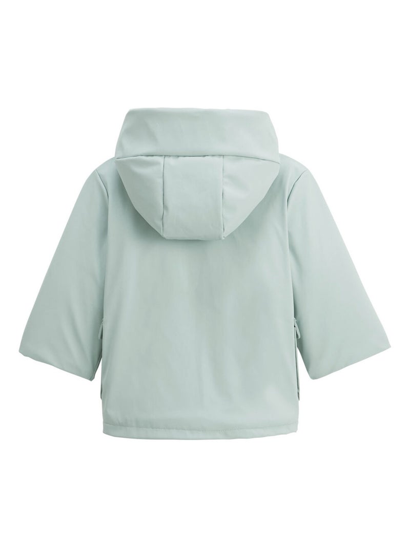Manteau enfant imperméable doublé sherpa Holamuchacha Vert - Kiabi
