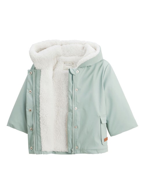 Manteau enfant imperméable doublé sherpa Holamuchacha - Kiabi
