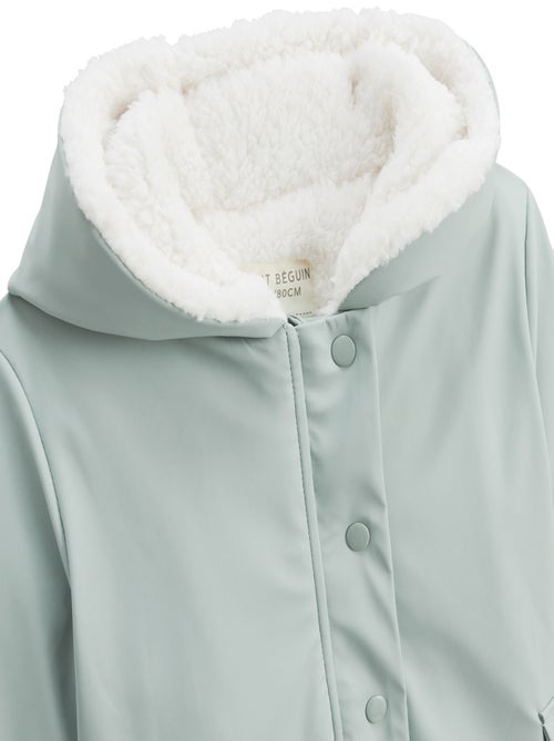 Manteau enfant imperméable doublé sherpa Holamuchacha - Kiabi