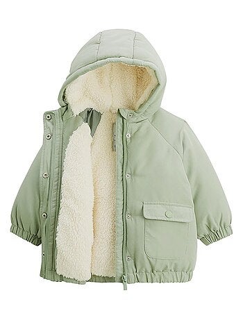 Manteau enfant imperméable doublé sherpa Lison