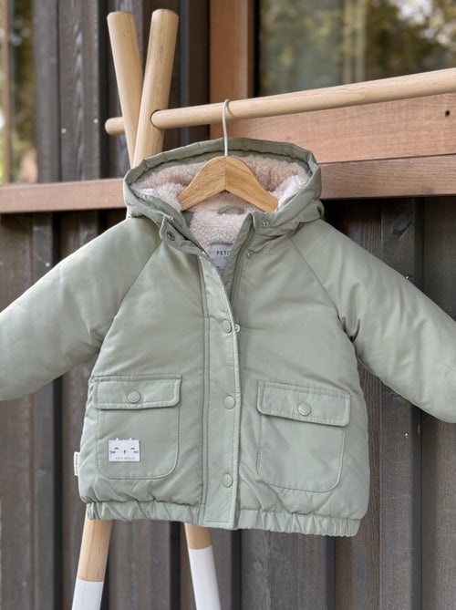 Manteau enfant imperméable doublé sherpa Lison - Kiabi