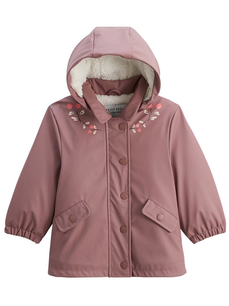 Manteau enfant imperméable doublé sherpa Sora Rose - Kiabi