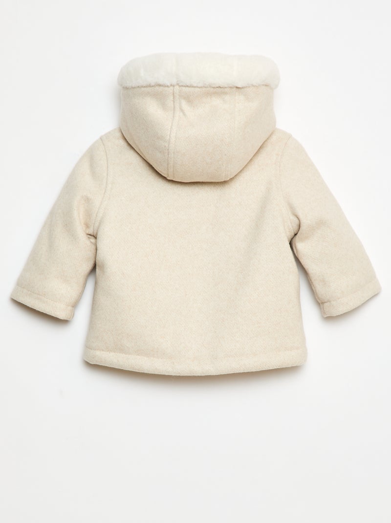 Manteau façon lainage Beige - Kiabi