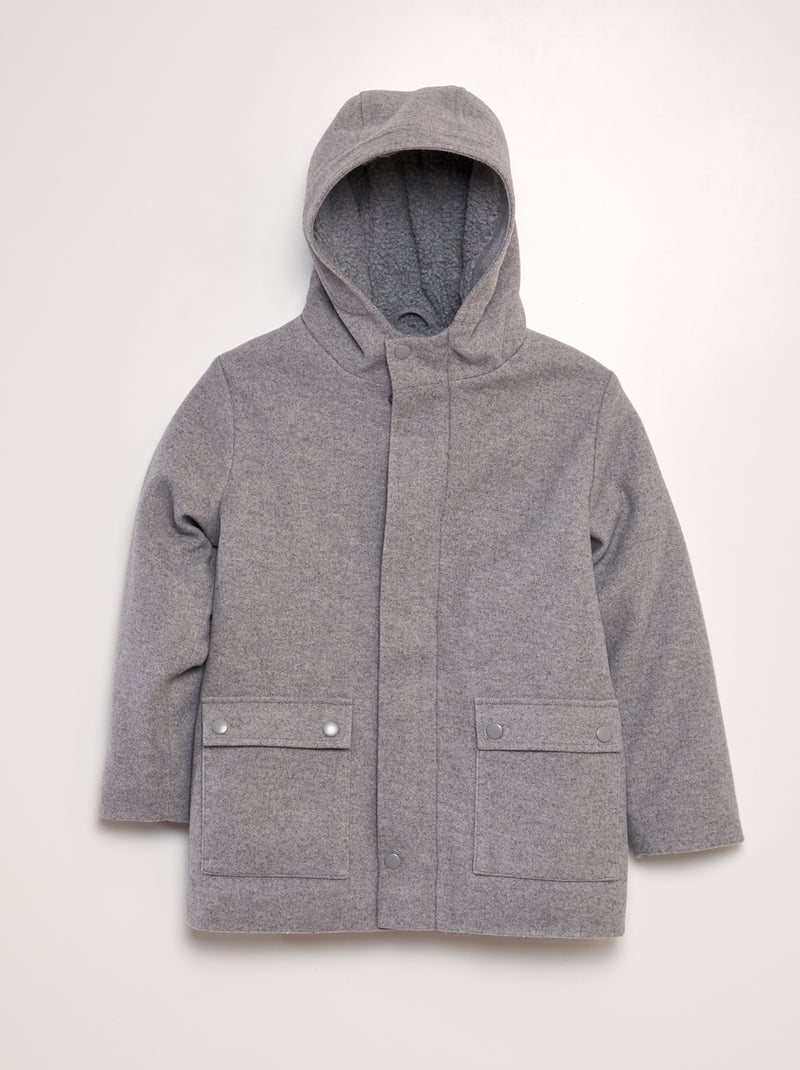 Manteau façon lainage Gris - Kiabi