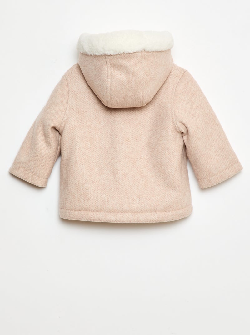 Manteau façon lainage Rose - Kiabi