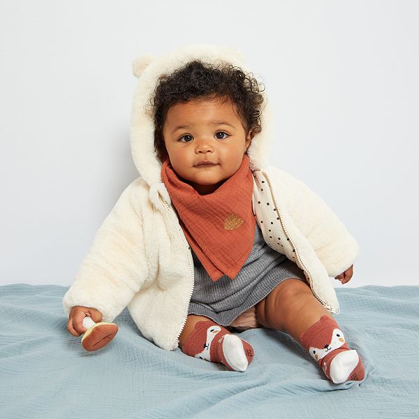 Manteau Fausse Fourrure Bebe Fille Blanc Kiabi 00