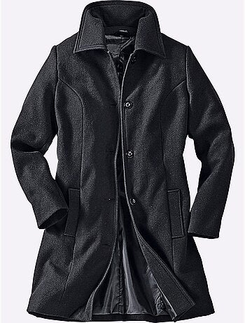 Manteau femme col revers avec épaulettes et poches à rabat - taille standard - moda vilona