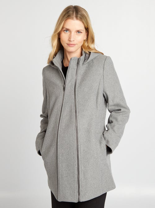 Manteau grossesse en laine - Kiabi