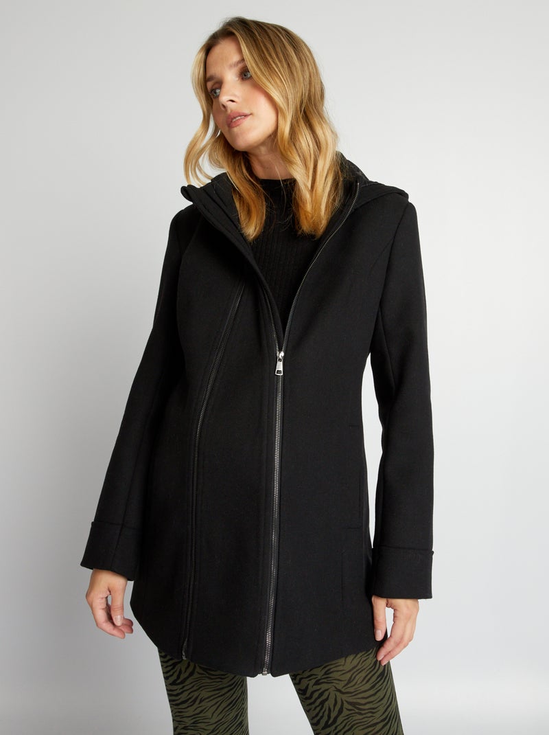 Manteau grossesse style lainage - noir - Maternit?� - Femme - 45.00�?� - Kiabi