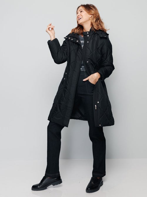 Manteau hiver long matelassé à capuche - Afibel - Kiabi Manteau hiver long matelassé à capuche - Afibel - Kiabi