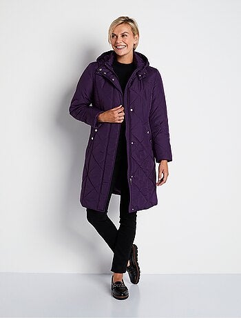 Manteau hiver long matelassé à capuche - Afibel
