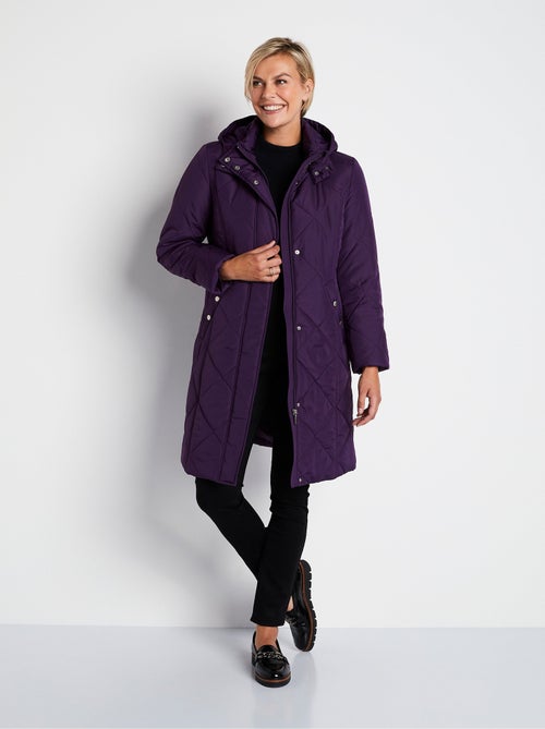 Manteau hiver long matelassé à capuche - Afibel - Kiabi