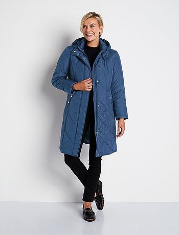 Manteau hiver long matelassé à capuche