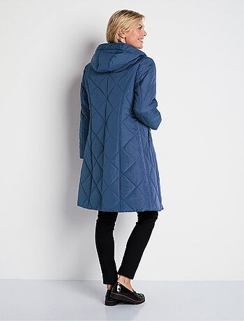 Manteau hiver long matelassé à capuche