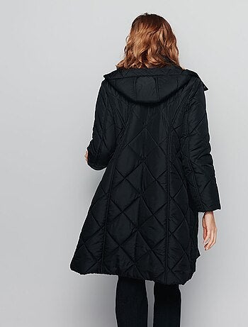 Manteau hiver long matelassé à capuche