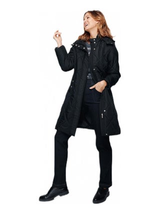 Manteau hiver long matelassé à capuche