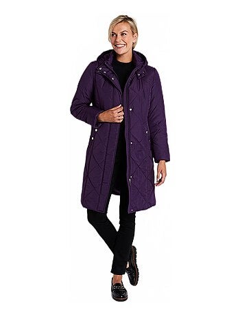 Manteau hiver long matelassé à capuche