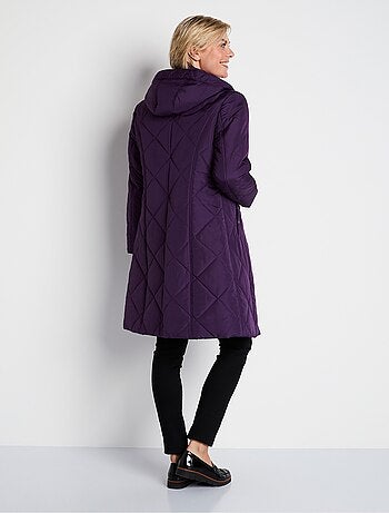 Manteau hiver long matelassé à capuche