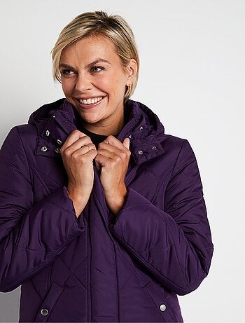 Manteau hiver long matelassé à capuche