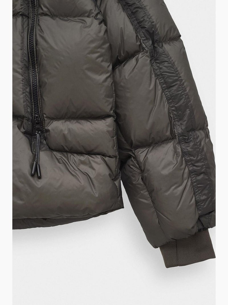 Manteau homme matelassé giesto Gris Noir - Kiabi
