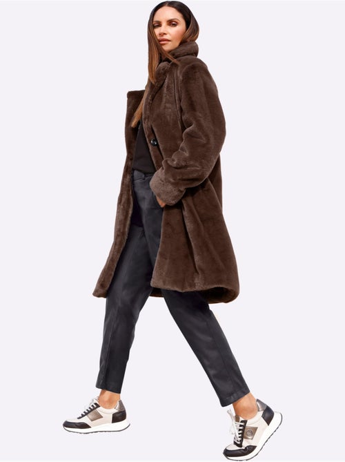 Manteau Imitation Fourrure Imitation Fourrure Douce - Taille Standard - Witt - Kiabi