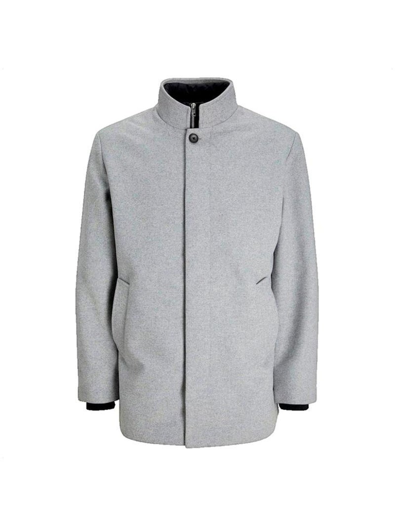 Manteau Jack & Jones Harrison en laine mélangée Gris Gris - Kiabi
