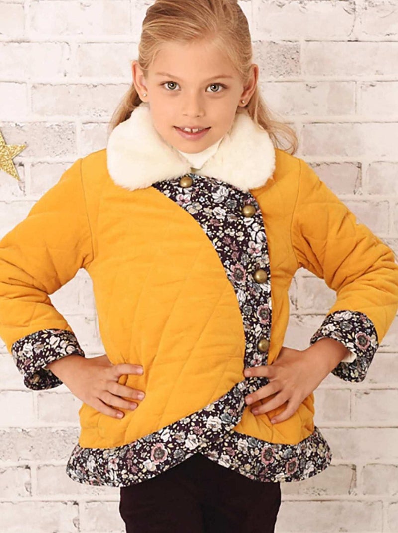 Manteau kimono      CAPUCINE - 'LA FAUTE A VOLTAIRE' Jaune - Kiabi