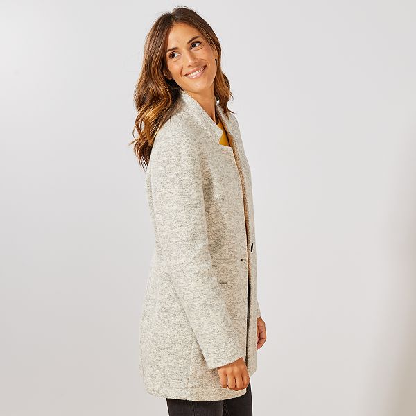 Manteau léger effet lainage Femme Kiabi 30,00€ Manteau léger effet lainage Femme Kiabi 30,00€