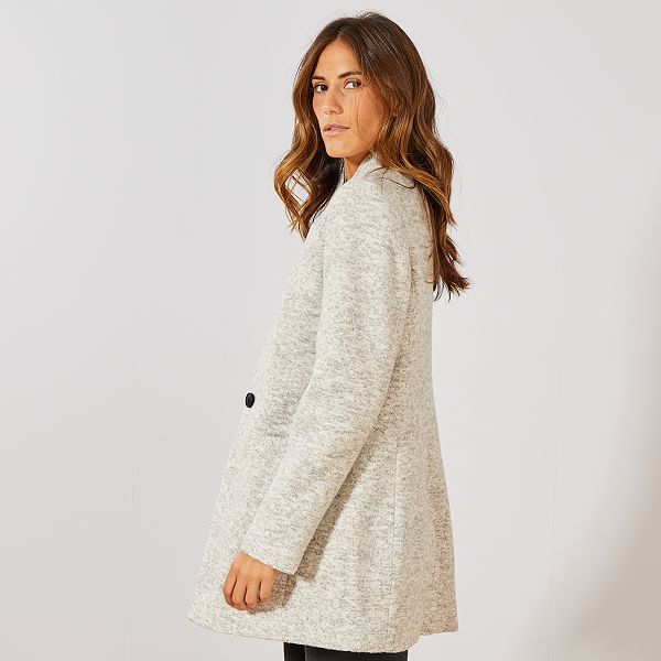Manteau léger effet lainage Femme Kiabi 30,00€ Manteau léger effet lainage Femme Kiabi 30,00€