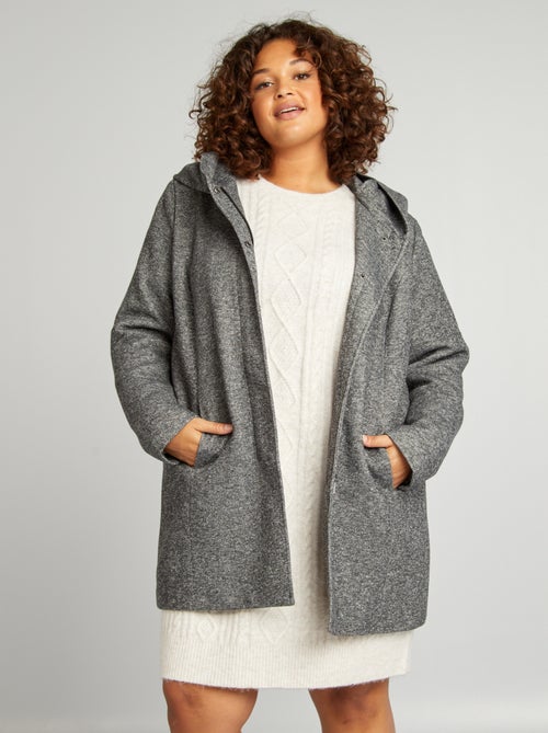 Manteau long à capuche - Kiabi