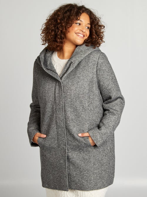 Manteau long à capuche - Kiabi