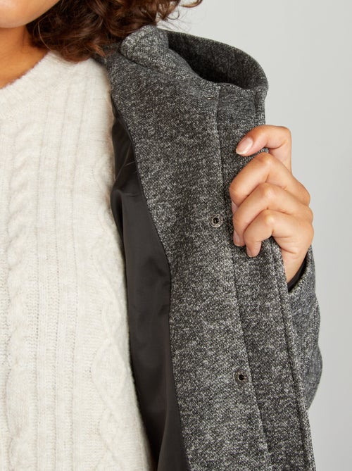 Manteau long à capuche - Kiabi