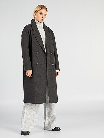 Manteau long à double boutonnage - Kiabi