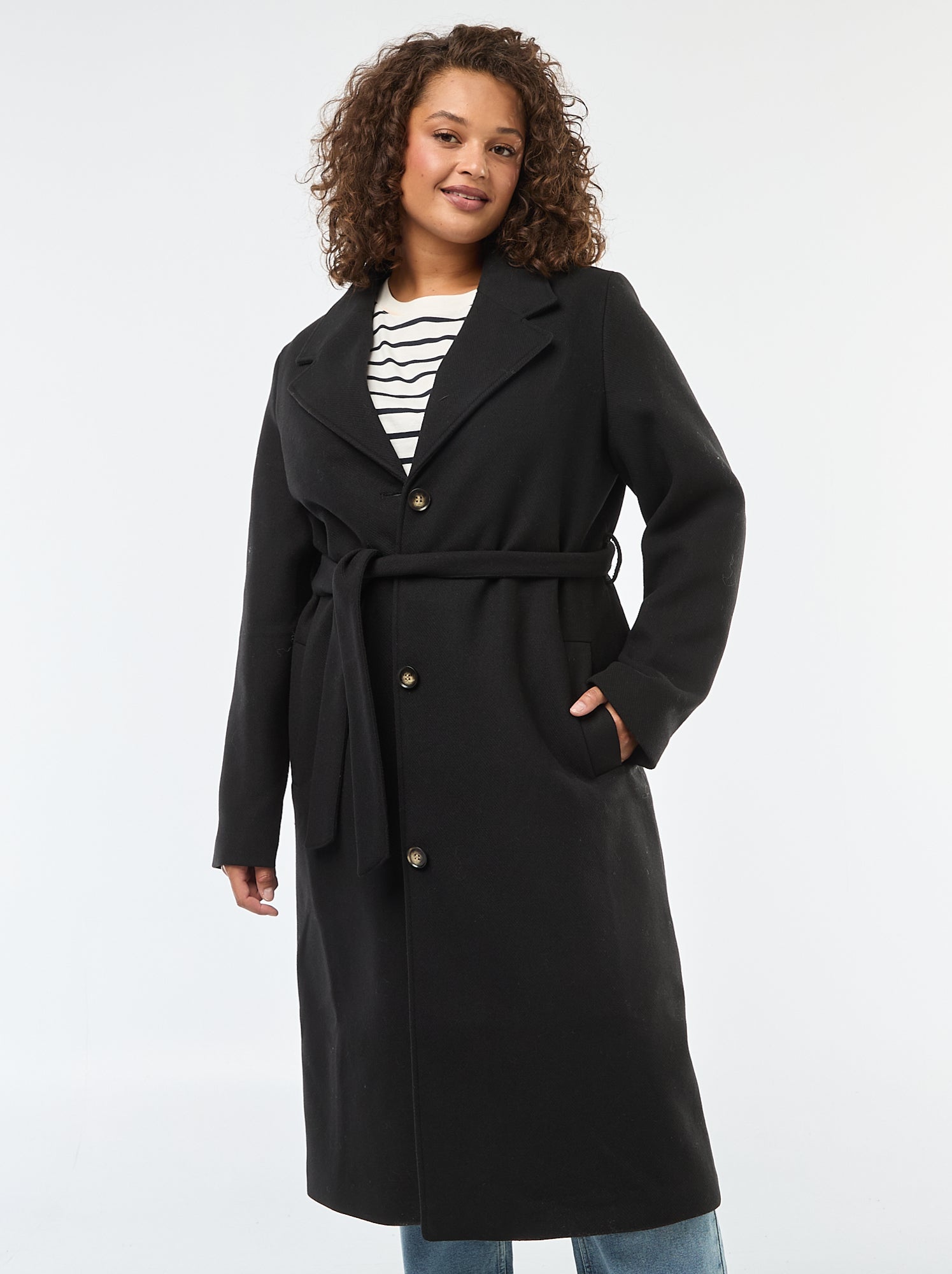 manteau long grande taille femme