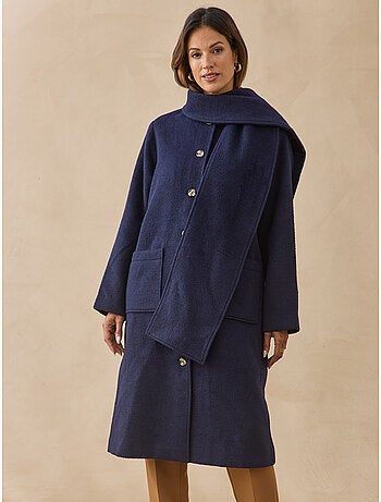 Manteau long avec écharpe coordonnée - daxon