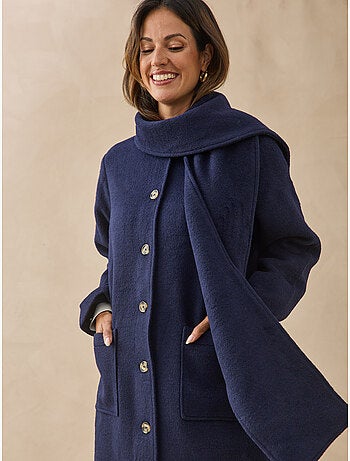 Manteau long avec écharpe coordonnée - daxon