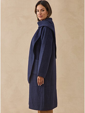 Manteau long avec écharpe coordonnée - daxon