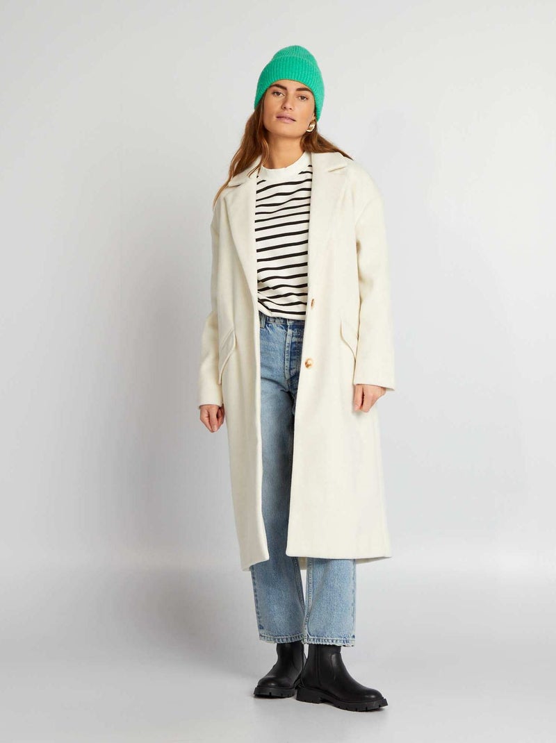 Manteau long Blanc - Kiabi