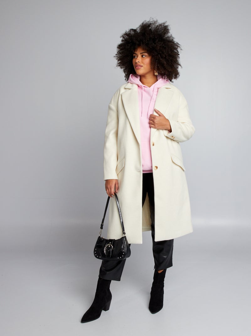 Manteau long Blanc - Kiabi